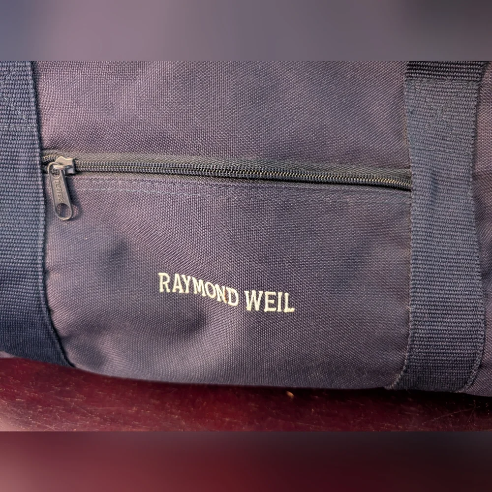 Raymond Weil Watch Co VIP Promo Canvas Navy Blue Duffle Gym Weekender Bag